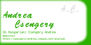 andrea csengery business card